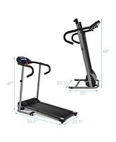 Gymax Folding Treadmill 1100W Electric Motorized Running Jogging Walking Machine