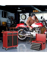 Gouun 2-in-1 Tool Chest and Cabinet with 5 Sliding Drawers