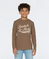 Scotch & Soda Big Boys Long Sleeve Thermal Graphic Tee