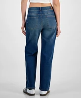 Gogo Jeans Juniors' Destructed Dream Fit Wide-Leg Denim