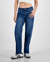 Gogo Jeans Juniors' Dream Fit Mid Rise Wide-Leg Denim