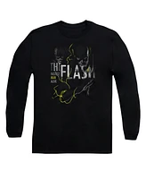 Dc Flash Men's Comics Bold Long Sleeve Adult Tee / T-Shirt