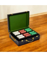 Slickblue 500 Count Suited Poker Chip Set with Hi Gloss Wooden Case