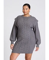 Eloquii Plus Size Mini Sweater Dress