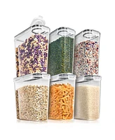 Sorbus 6 Pack (4L/16.9 Cups) Airtight Food Storage Dispensers for Beans, Pasta, Cereals, and More