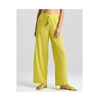 Natori Women's Cotton Gauze Pants with Tassel