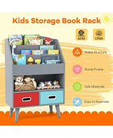 Gouun Kids Bookshelf with Open Compartment for Toddlers 3+ Years Old