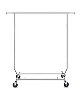 Slickblue Heavy Duty Metal Clothing Garment Rack with Lockable Wheels Sturdy and Portable