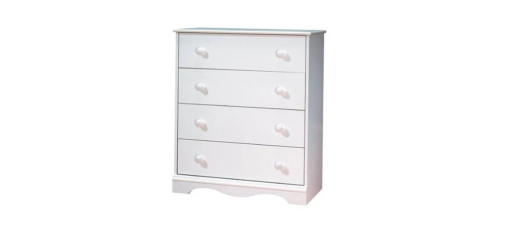 Slickblue 4 Drawer Bedroom Chest with Wooden Knobs