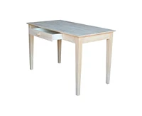 Slickblue Unfinished Solid Wood Desk Laptop Computer Writing Table with Drawer