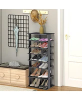 Gouun 7-Tier Dual Shoe Rack Free Standing Shelves Storage Shelves Concise