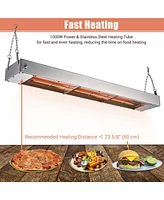 WeChef Electric Strip Heater 2 Pack Portable 36" 1000W Commercial Food Warmer Heating Lamp for Fry Chicken
