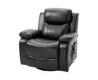 Slickblue Adjustable Faux Leather Remote Massage Recliner Chair with Footrest Ultimate Comfort