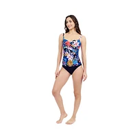 Melody D Cup Crisscross Detail Tankini Underwire Adjustable Straps