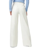 Hue Women's Frayed Mid-Rise Wide-Leg Denim Leggings