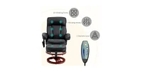 Slickblue Adjustable Electric Remote Massage Recliner Chair with Ottoman Comfort and Relaxation