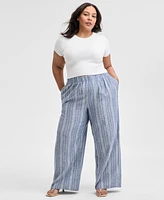 And Now This Trendy Plus Pull-On Wide-Leg Pants, Exclusively at Macy's