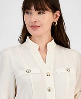 Anne Klein Women's High-Neck Blouse