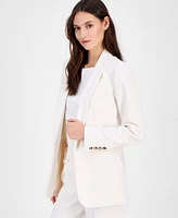 Anne Klein Women's Liberty Stretch Open-Front Shawl Collar Blazer