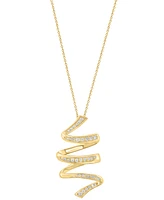 Effy Collection Diamond Spiral Pendant 18" Necklace (1/2 ct. t.w.) in 14k Gold