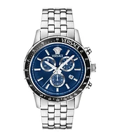 Versace Men's Sport Chrono Silver Stainless Steel Bracelet Watch, 44mm