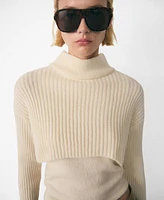 Mango Women's Combined High Collar Sweater