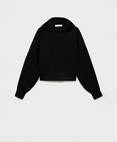 Mango Women's Hooded Knit Sweater