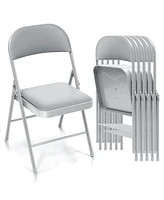 Sugift 6 Pack Portable Padded Folding Chair