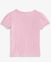 Epic Threads Toddler Girl Pointelle Heart T-Shirt, Exclusively at Macy's