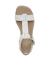 Naturalizer Women's Brandy T-Strap Stacked Low Block Heel Sandals
