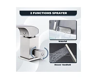 Casainc Single Handle Deck Mounted Roman Tub Faucet with Diverter