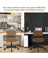 Gouun Pu Leather Adjustable Office Chair Swivel Task Chair with Backrest