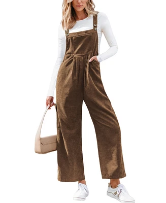 Cupshe Women's Corduroy Square Neck Jumpsuit