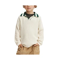 Cotton On Boys Little/Big Preston Long Sleeve Knit Polo