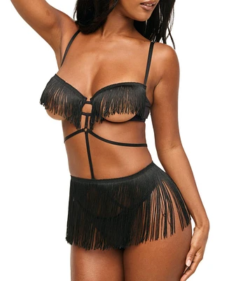 Adore Me Women's Neveah Fringe Playsuit Lingerie