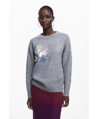 Desigual Women's Gray scale sweater