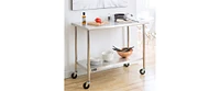 Slickblue Stainless Steel 2-ft Kitchen Island Cart Prep Table with Casters