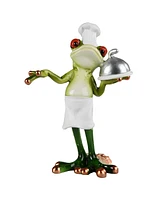 Fc Design "2-pc Set" 6"H Frog Chef Statue Funny Animal Figurine Statue Ornament Home Room Office Decor and Perfect Ideas for Housewarming, Holidays an