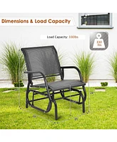 Gouun Outdoor Single Swing Glider Rocking Chair with Armrest