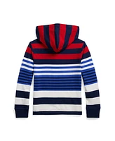 Polo Ralph Lauren Big Boys Striped Cotton Hooded Rugby Shirt