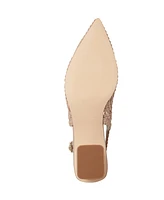 Marc Fisher Women's Lulia Woven Block Heel Slingback Pumps
