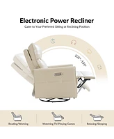 Hulala Home Felipa Modern Recliner with Electric Adjustable Headrest