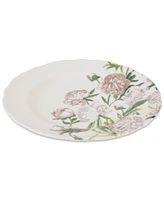 222 Fifth Luxe Peony Neutral Porcelain 12 Pc. Dinnerware Set, Service for 4