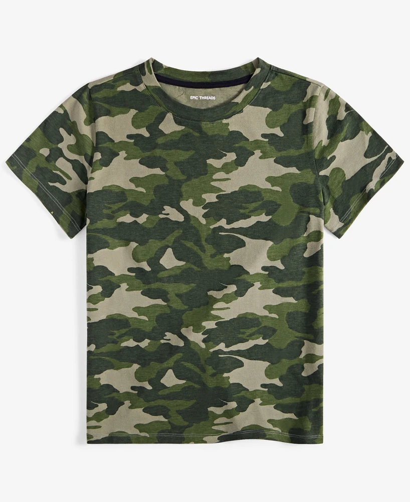 Epic Threads Little & Big Boys Core Camo-Print Short-Sleeve T-Shirt, Exclusively at Macy's