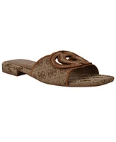 Guess Women's Tarishae One Band Quattro-g Slip On Flat Sandals