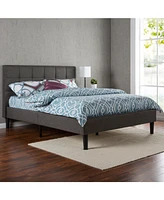 Slickblue Upholstered Platform Bed with Headboard - Modern Classic Bedroom Accent