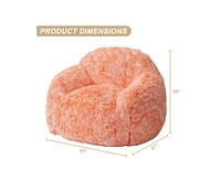 gaomon Bean Bag Chair, Faux Fur Bean Bag Chairs for Adults, Kids Bean Bag Couch with Armrest, Soft Foam Filled Fluffy Couch Lazy Sofa Chair for Readin