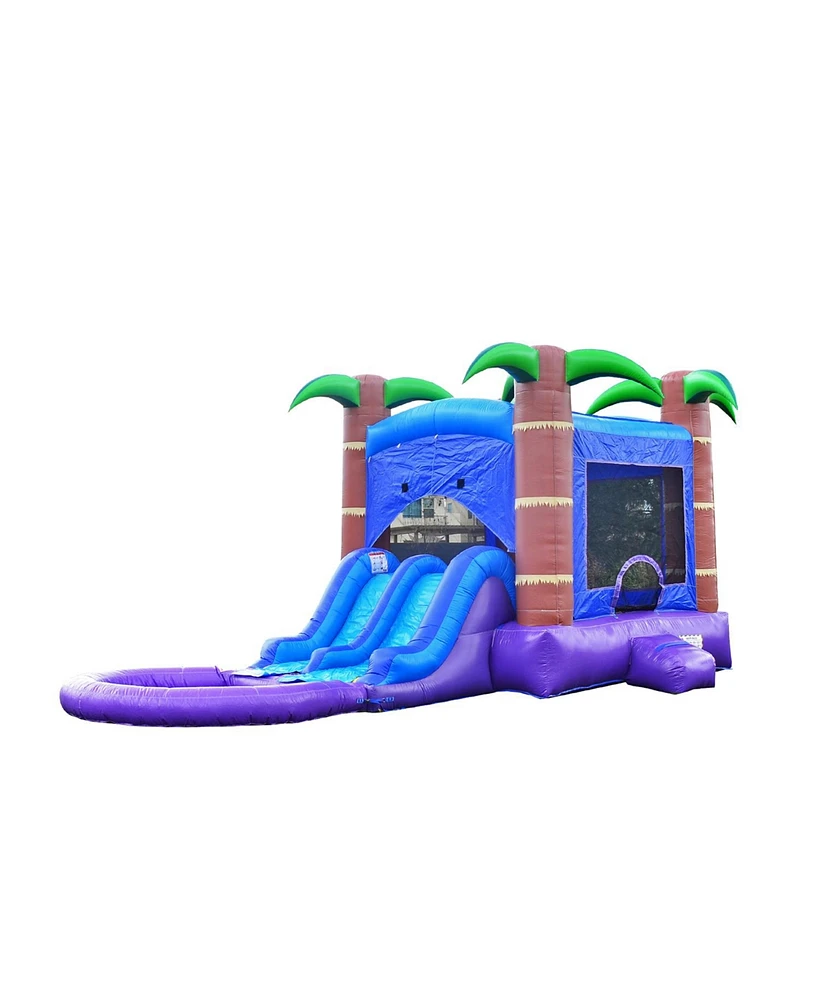 Hero Kiddo HeroKiddo Enchanted Forest Bounce House & Water Slide Combo w/ Detachable Pool (No Blower Included), Commercial Grade Inflatable