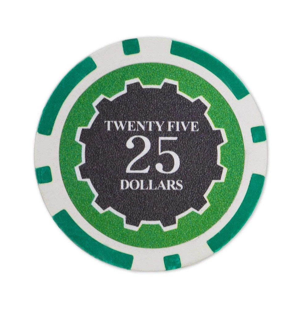 Slickblue Eclipse Poker Chips 25-Pack - Clay Composite, $25 Denomination