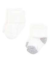 Hudson Baby Boys Unisex Cotton Rich Newborn and Terry Socks
